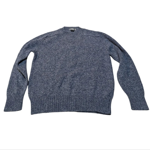 Vintage Lord & Taylor Men’s Wool Cool Blue Crew Neck Sweater Large - Picture 1 of 8